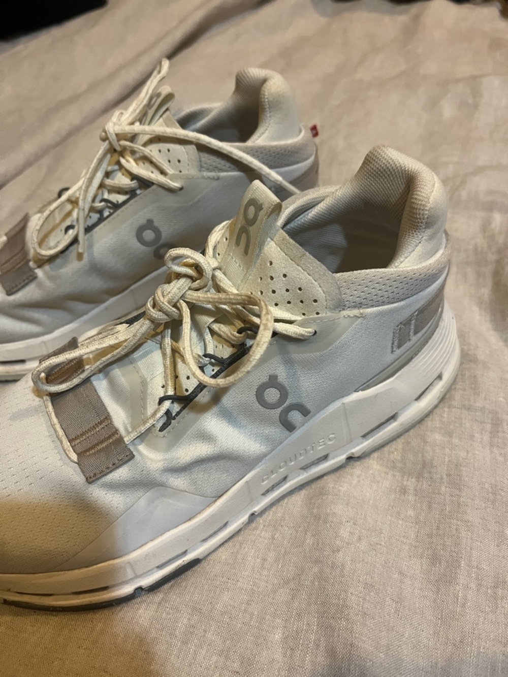 On Running Women's Athletic Sneakers in Cream and tan - Picture 2 of 4